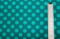 Preview: Designerbaumwollstoff Dots teal (10 cm)